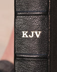 NEW Bible KJV Black Goatskin - "King Alfred"