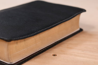 NEW Bible KJV Black Goatskin - "King Alfred"