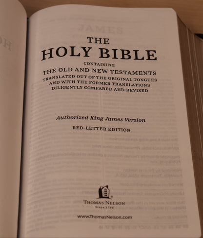 NEW Bible KJV Black Goatskin - "King Alfred"