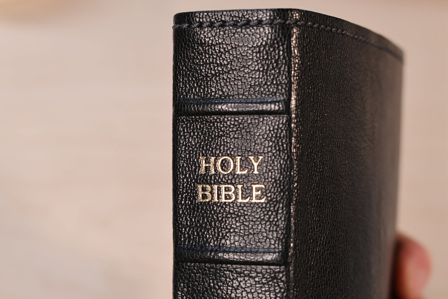 NEW Bible KJV Black Goatskin - "King Alfred"