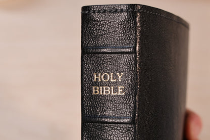 NEW Bible KJV Black Goatskin - "King Alfred"