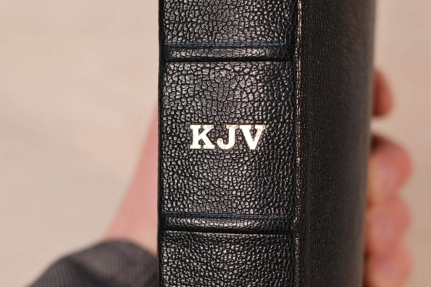 NEW Bible KJV Black Goatskin - "King Alfred"
